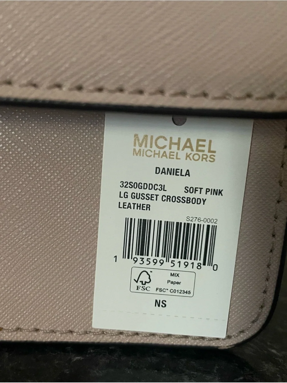 Michael Kors Pale Blush Saffiano Leather Crossbody